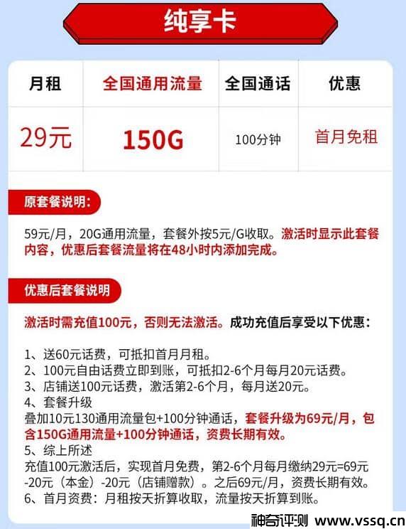 移动纯享卡怎么样好用吗 29元月租包150G流量